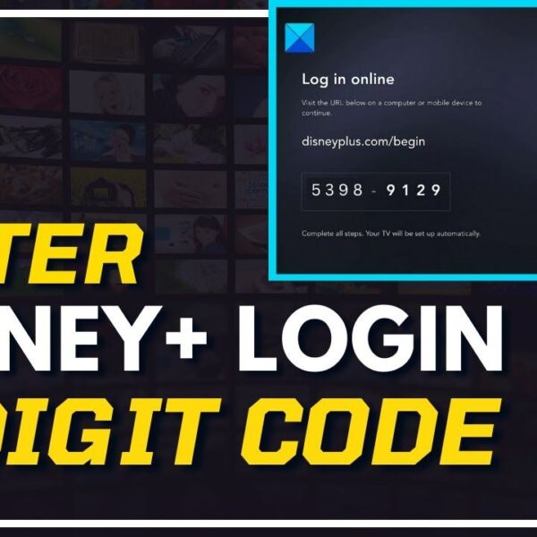 www.DisneyPlus.com login/begin 8 Digit Code TV